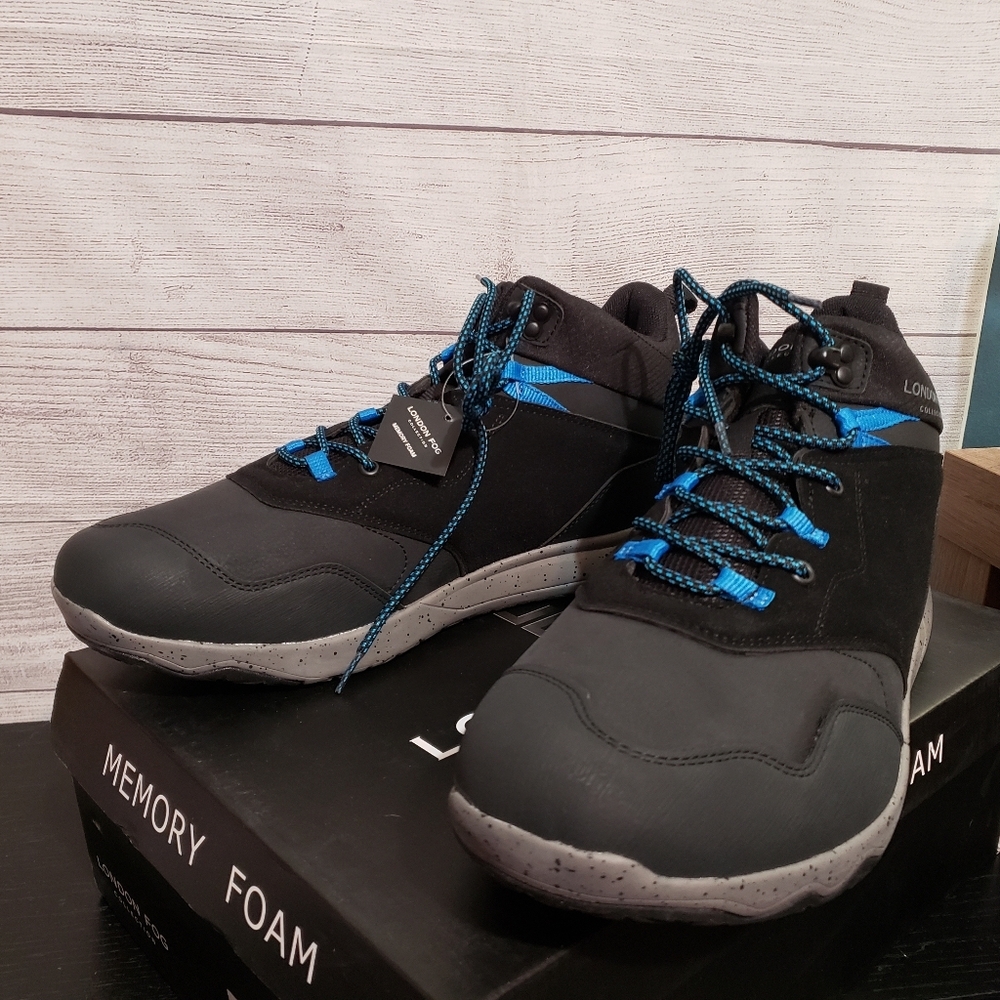 London‎ Fog ISAAC High‑Top Sneaker Boots, Memory Foam, Men’s 13 M — Black